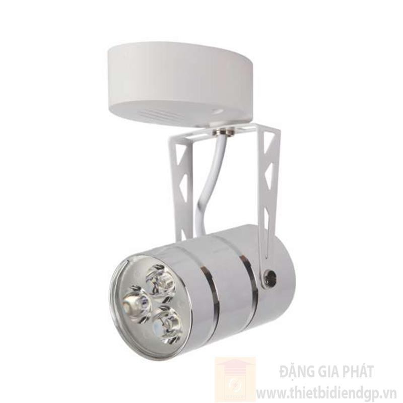 Đèn Led COB chiếu điểm 3W Ø50*L90*130, ánh sáng vàng, vỏ trắng